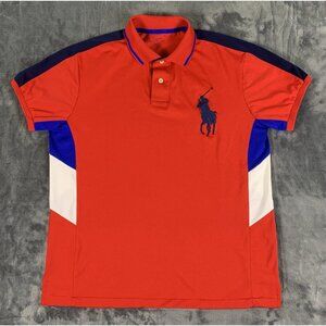 Polo Ralph Lauren Polo Shirt Men's Medium Red White Blue Big Pony